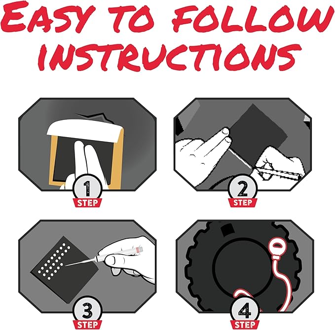 GlueTread Expedition All-Inclusive Off-Road Tire Repair Kit | Repair Any Kind of Tire Damage or Puncture | Includes Sidewall Tire Repair Patches, Plugs, and Colby Emergency Valve Stems
