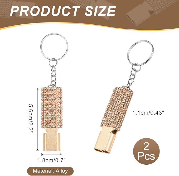 PATIKIL Emergency Whistle with Keychain, Bling Safety Survival Whistles Rescue Signaling Loud for Outdoor Camping Hiking Boating Hunting Fishing