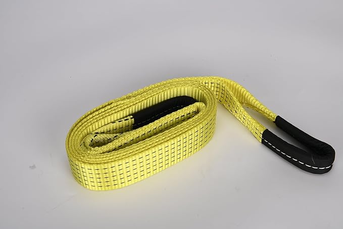 2 Pack 6' x 2" Lifting Sling Straps, 6 Feet Heavy Duty Lift Rigging Strap Tree Saver Recovery Securing Straps, Polyester Flat Towing Web Sling Winch Strap for Trailer, Hoist, Truck.