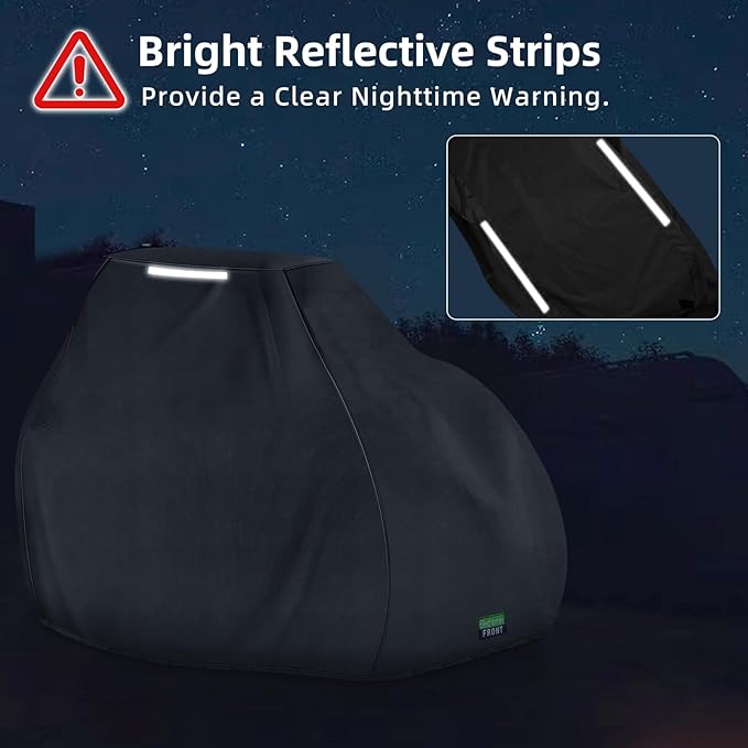 Premium Riding Lawn Mower Cover, Elechomes Heavy Duty 600D Polyester Oxford UV Protection Waterproof Windproof Universal Fits Decks Up to 60" Lawn Mower Dust Covers with Storage Bag 82.5x46x55 Inch