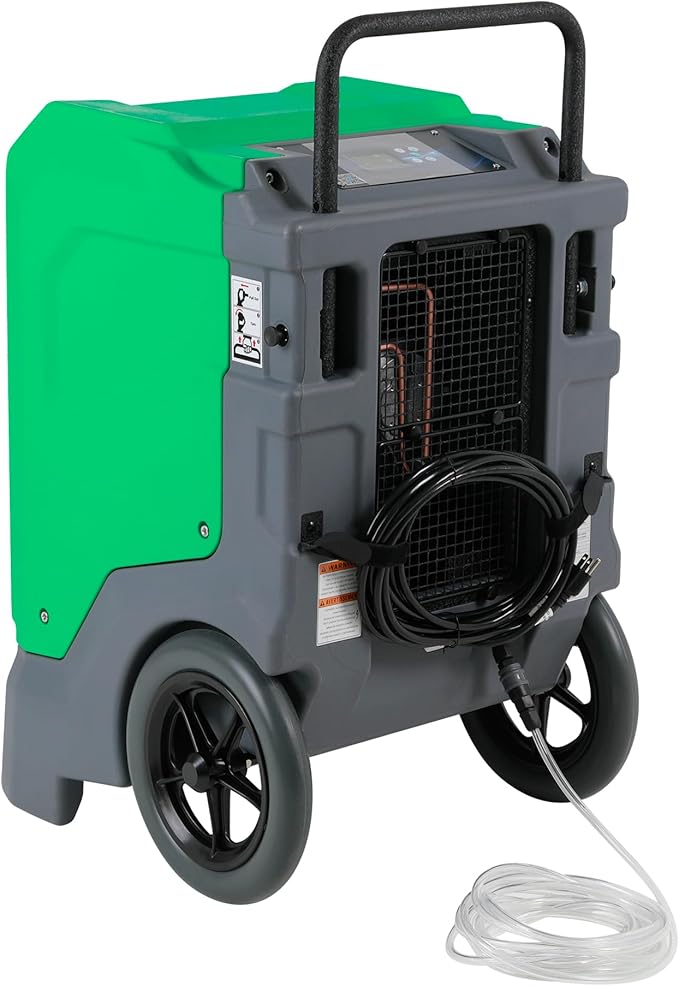 MOUNTO 310 Pints LGR Commercial Dehumidifier with Built-In Pump and Drain Hose – Portable, Heavy-Duty Dehumidifier with Wheels for Basements, Garages, Home, and Job Sites