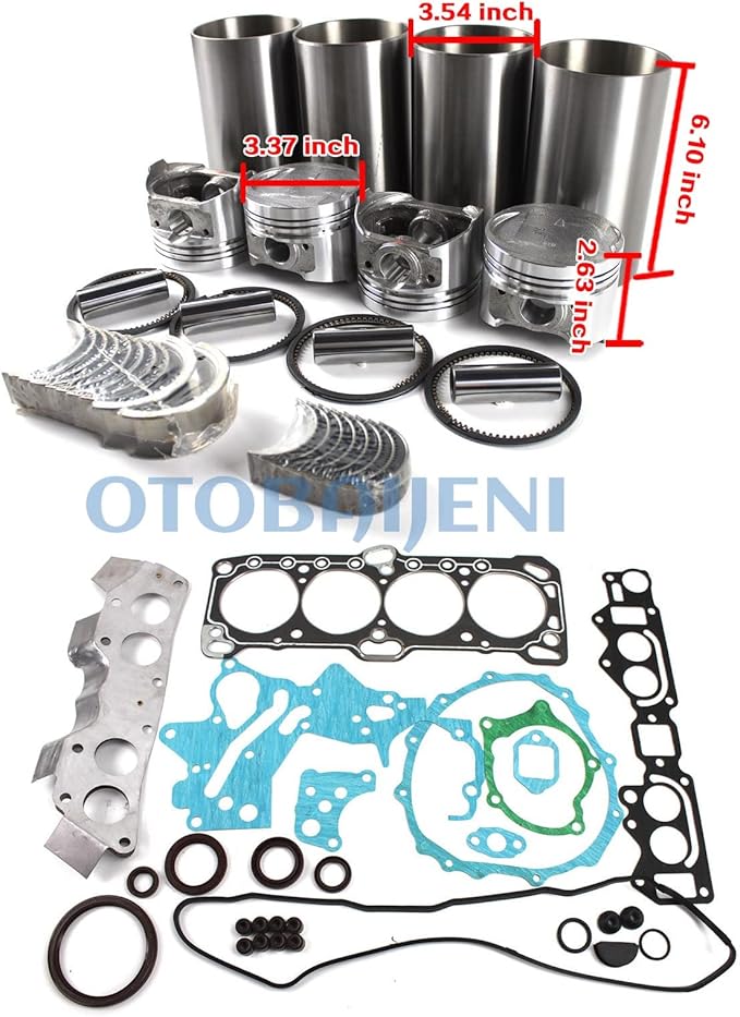 4G64 Engine Overhaul Rebuild Kit for Mitsubishi 4G64 Engine for Caterpillar Forklift Truck GC20 25 30 35 Clark Vorkheftruck CMP20 25 30 Engine Rebuild Aftermarket Parts