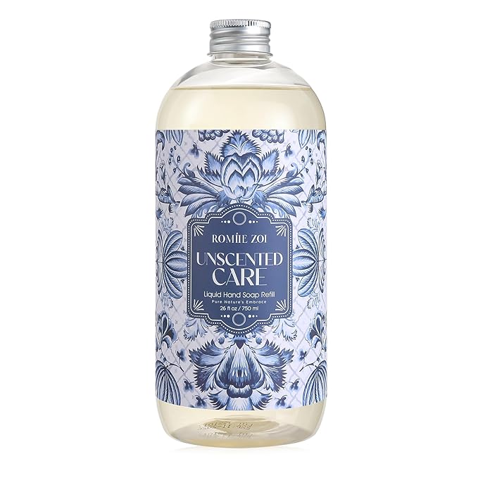 ROMIIE ZOI Liquid Hand Soap Refill, Unscented, Gentle & Moisturizing Formula, 750 ML/ 26 FL OZ