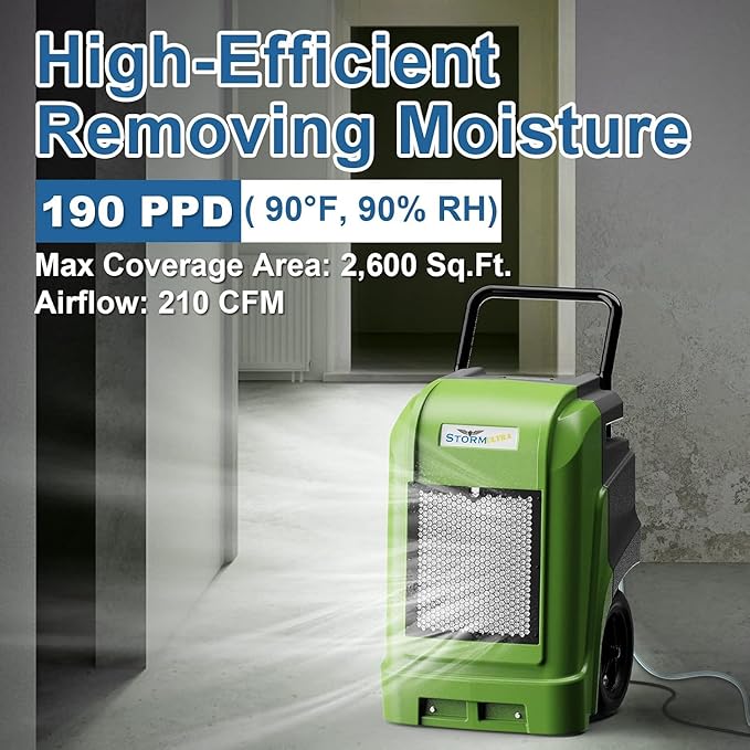 ALORAIR Commercial Dehumidifier with Pump Drain Hose, 190 Pints Industrial Dehumidifiers Large Capacity for Basements, Garages, Mall & Job Sites, 5 Years Limited Warranty