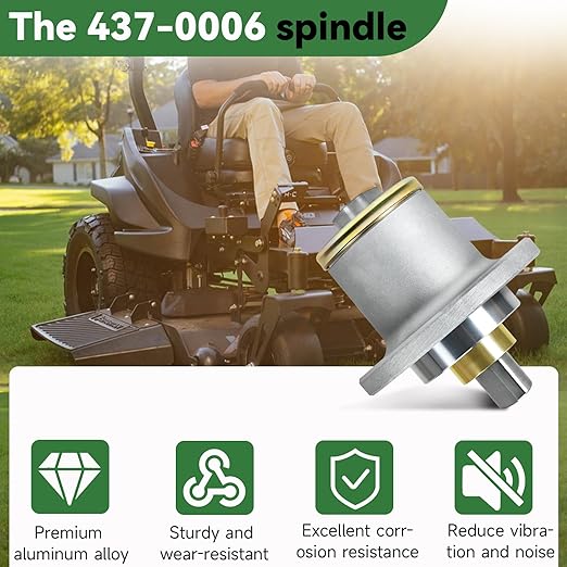 437-0006-00 Blade Spindle Assembly, Compatible with Spartan mowers 2017-2022 RZ, 2019 RZ Tuff Torq, 2019-2022 RZ Pro, 2020-2022 RZ HD Models.Spindle Model: 437-0006-00