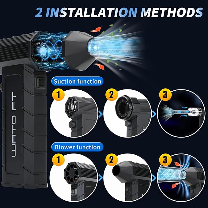 Compressed Air Duster – 180000RPM Cordless Electric Air Blower with Stepless Adjustment, Powerful Brushless Motor, Rechargeable Air Duster for Computer, Keyboard, Car, Home & Outdoor Cleaning