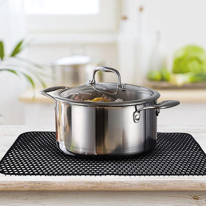 LONGFITE Sink Protector Mat 24.8"x 13" Silicone Farmhouse Kitchen Single Sink Mat Draining Heat Proof Mat with Center Drain