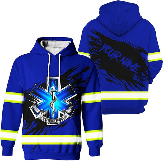Matedecor High Visibility Hi Vis Hoodie for Men - Jobs Collection Custom Name Class 3 Reflective Safety Workwear