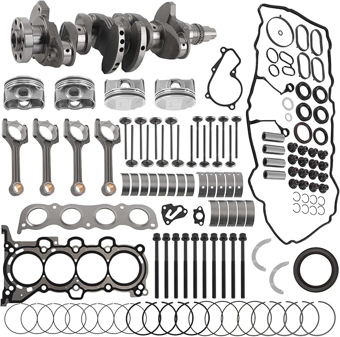 231102E501 231102E510 231102E810 G4NH 2.0L Engine Rebuild Piston Gasket Kit Crankshaft Rods for Hyundai Kia 17-22 Crankshaft Bearings 23510-2E410 23510-2E400