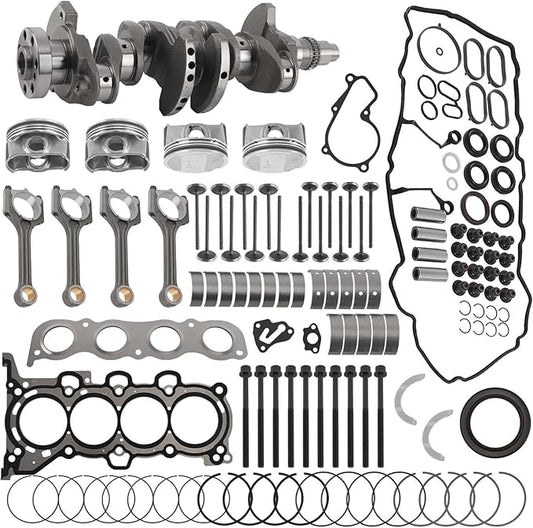 231102E501 231102E510 231102E810 G4NH 2.0L Engine Rebuild Piston Gasket Kit Crankshaft Rods for Hyundai Kia 17-22 Crankshaft Bearings 23510-2E410 23510-2E400