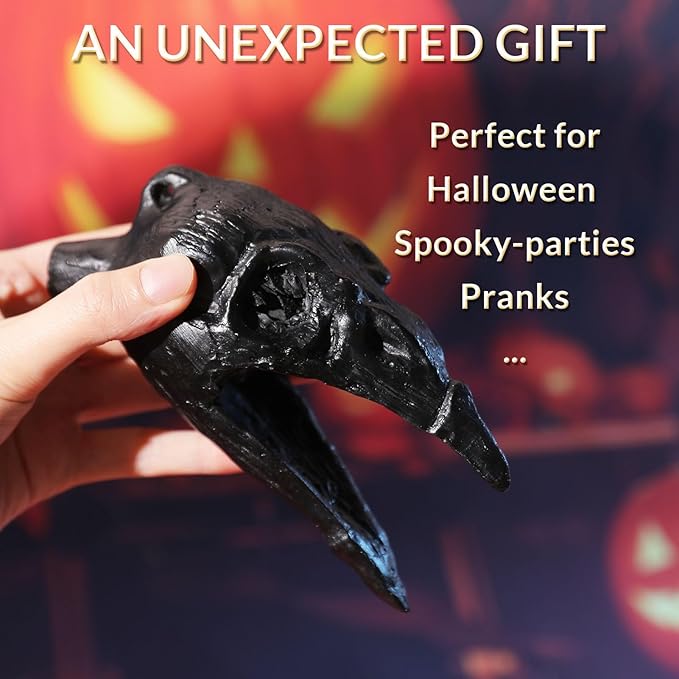 Aztec Crow Death Whistle - Loud Human-Like Scream - Ghost Scream Whistle for Halloween, Pranks, Decor, Self Defense - Wilderness Survival Whistle - Black