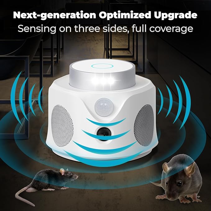 Ultrasonic Mice Repellent for House Indoor Pest Repellent Mouse Rat Sonic Deterrent Device, Drive Away Mice from Home - No Killer Traps, 1 Pack