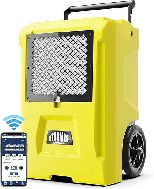 ALORAIR 110 PPD Commercial Dehumidifier APP Control Basement Dehumidifier Up to 1,300 Sq.Ft Dehu with Drain Hose for Garage, Basements, Flood Repair, Industrial Use