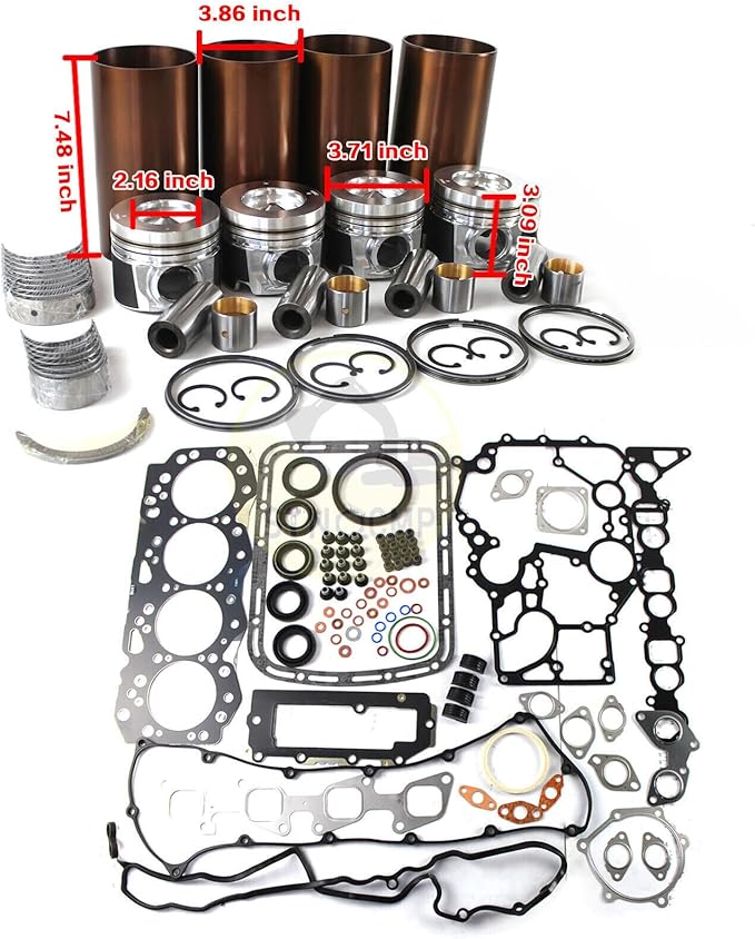 4JJ1 Engine Overhaul Rebuild Kit for Isuzu NPR NQR NHR NKR ELF Truck TFR TFS Excavator Engine Rebuild Relacement Parts