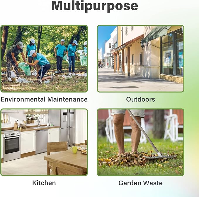 Compost Bags, 5 Gallon, 20Liter, Extra Thick 0.78 Mils, Biodegradable Food scrap waste bags with US BPI ASTM D6400 and Europe OK Compost Home Certified