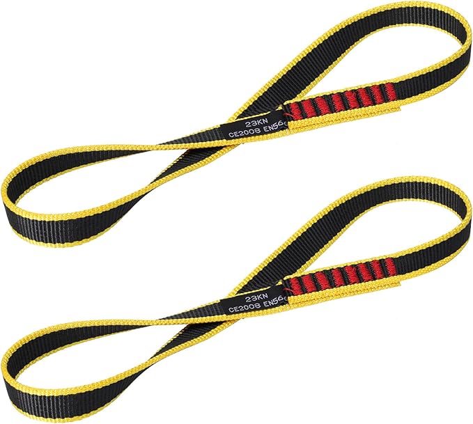 20MM Nylon Climbing Sling Runner 23KN CE2008/EN566 Rock Climbing Webbing Straps for Rock Climbing, Rappelling, Swing, Yoga Hammock etc