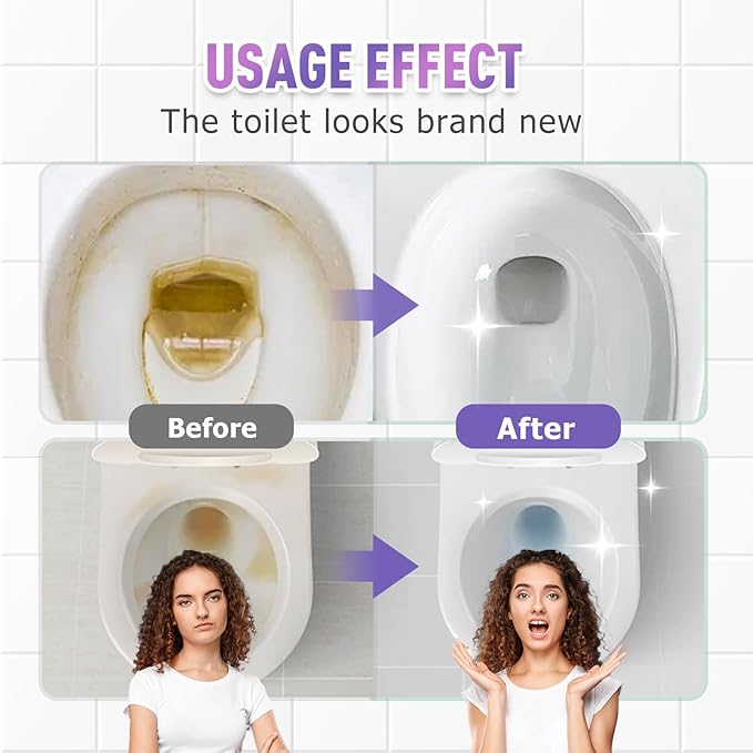 Toilet Cleaner, 2025 New Toilet Bowl Cleaner Toilets Cleane, Toilet Bowl Cleaners, Powerful Foaming Toilets Bowls Cleaner, Self Activating Miracle Powder for Toilet Bowl cleaning (2)