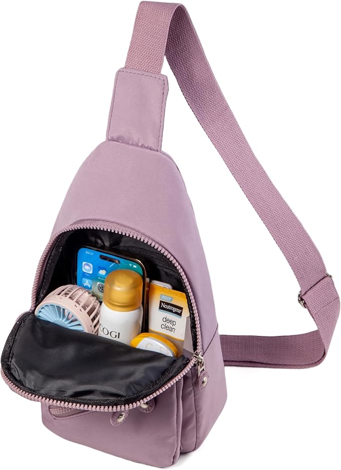 Crossbody Small Sling Backpack Sling Bag for Women, Chest Bag Daypack Fanny Packs Cross Body Bag for Hiking Traveling Outdoors