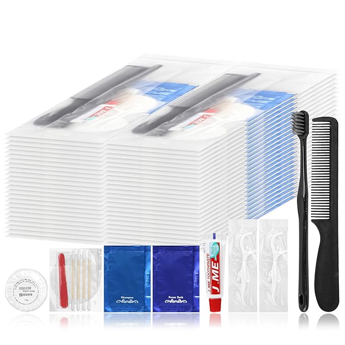 Hygiene Kit, Hygiene Kit Bulk, Individually Packed, The Travel Hygiene Kit Is Fully Equipped And Clean And Hygienic, Convenience Kits Suitable For Hotel, Camping, Home, Travel (50-PACK)