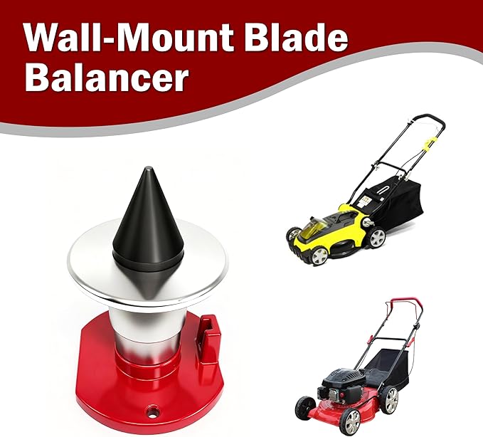 Magnetic Wall Mount Blade Balancer, Red, Lawn Mower Accessory, Replacement Part #42-047 339075B