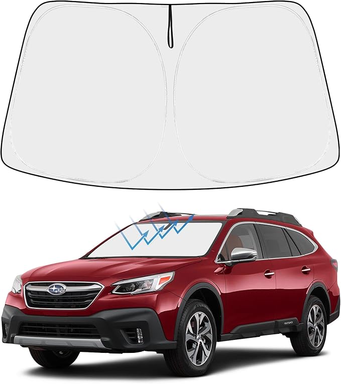 Proadsy 2025 Upgrade Windshield Sun Shade Custom Fit Subaru Outback 2015-2019 4-Layer Foldable Front Sunshade Protector Sun Visor Blocks UV Rays Keep Car Cooler