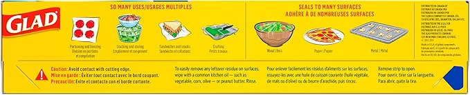 Glad Press'N Seal Food Plastic Wrap, 70 Square Foot Roll (Package May Vary) (Pack of 12)
