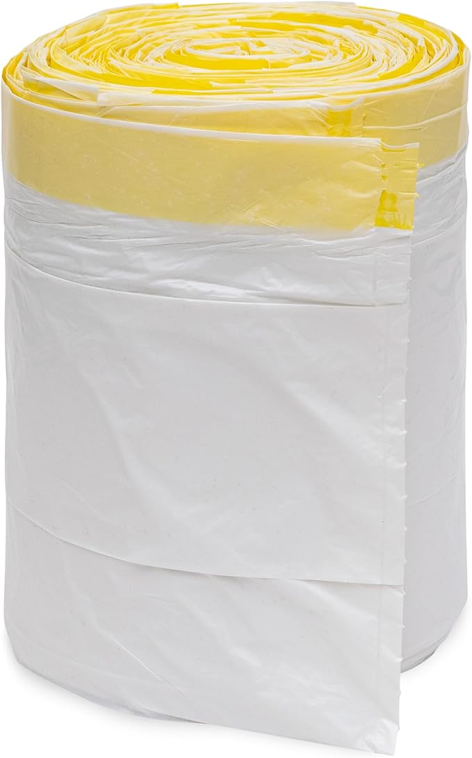100 Count Medium Drawstring Kitchen Liners, 13 Gallon, 24x27 Inches for Home, Small Business Waste Disposal, Recycling & Garbage Management