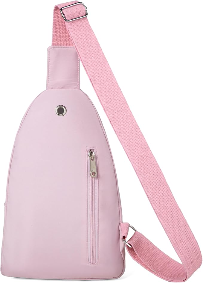 Sling Backpack Crossbody Bags for Women, Small Sling Bag Cross Body Bag for Outdoors Sports Hiking - Pink