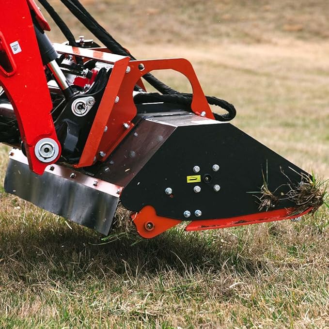 Titan Attachments 68" Hydraulic Flail Mower Attachment, Heavy Duty Blades for Tough Brush and Tall Grass, Adjustable Roller Bar, Quick Tach, Fits Almost All Skid Steers, Loaders & Tractors