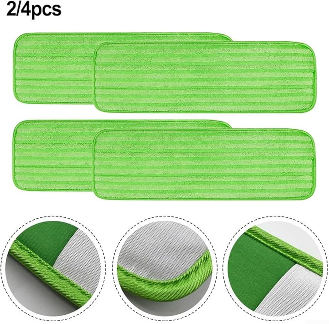 Reusable Microfiber Mop Pads for Swiffer Sweeper XL, Washable Dust Mop Refills for Hardwood Tile and Laminate Floors, Wet or Dry Use (Pack of 2 or 4)(4 PACK)