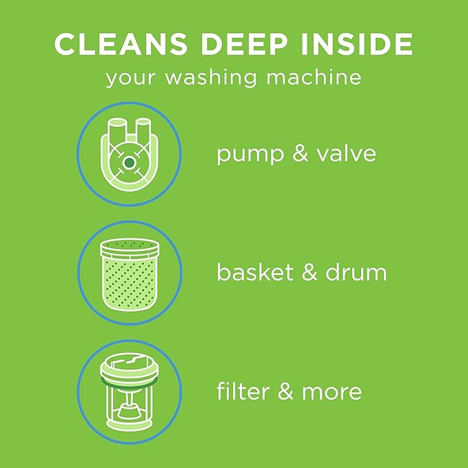 Affresh Washing Machine Cleaner, Cleans Front Load and Top Load Washers, Including HE, 3 Tablets (Pack of 6)