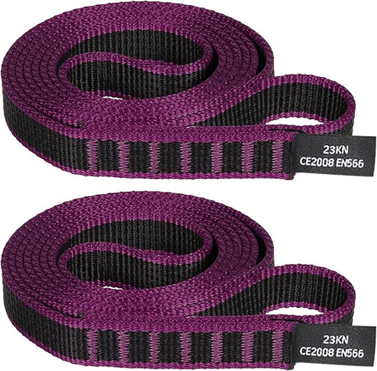 18mm Nylon Climbing Sling Runner 23KN CE2008/EN566 Certified - Webbing Straps for Outdoor Rock Climbing, Rappelling, Swing, Yoga Hammock etc