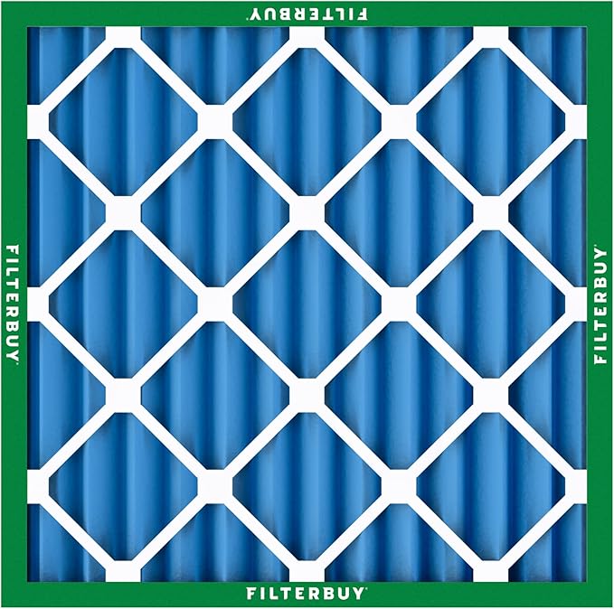 Filterbuy 16x16x2 Air Filter MERV 13 Optimal Smoke & Allergy Defense (12-Pack), Electrostatic Pleated HVAC AC Furnace Filters Replacement, Made in USA (Actual Size: 15.50 x 15.50 x 1.75)