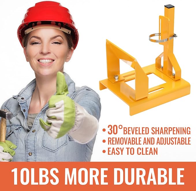 Lawn Mower Blade Sharpener Grinder Tool Kit, Adjustable Bevel for Reel & Push Mowers, Durable Iron Professional Sharpening Jig for Lawnmower Dull Blades