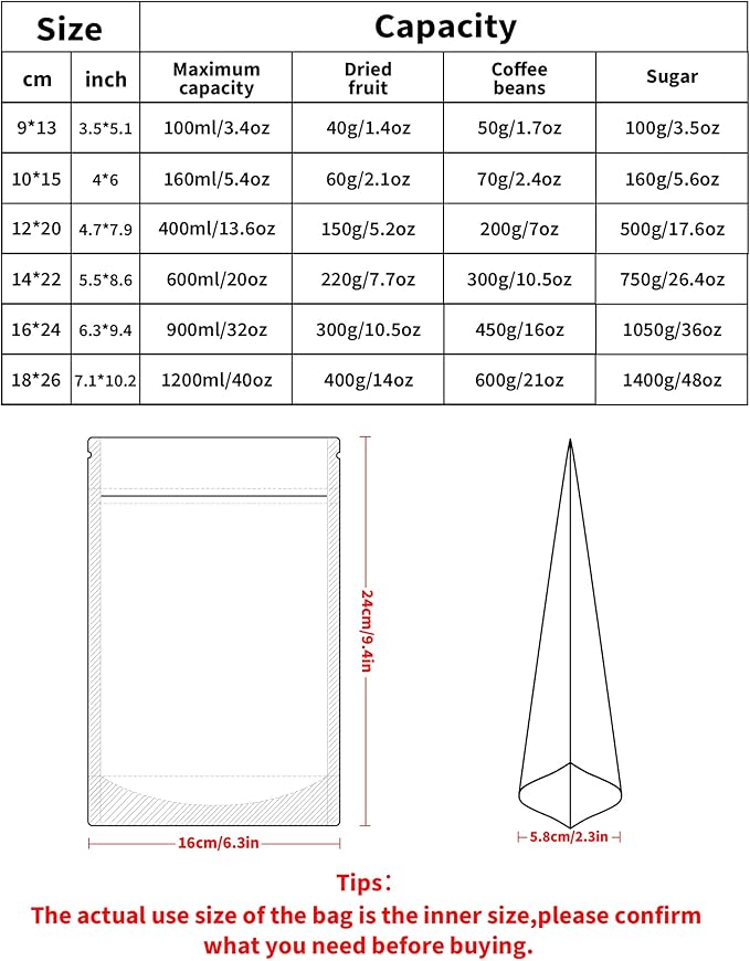 FireKylin 100 Pack Smell Proof Bags 6.3" x 9.4", Resealable Bags with Matte Window, Foil Pouch Stand Up Sealable Bags for Packaging（Red）