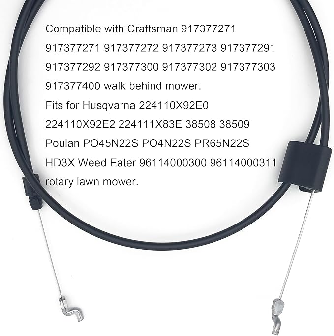 158152 582991501 Engine Zone Control Cable Compatible with Craftsman Husqvarna Poulan Murray Weed Eater Walk-Behind Lawn Mower 532158152