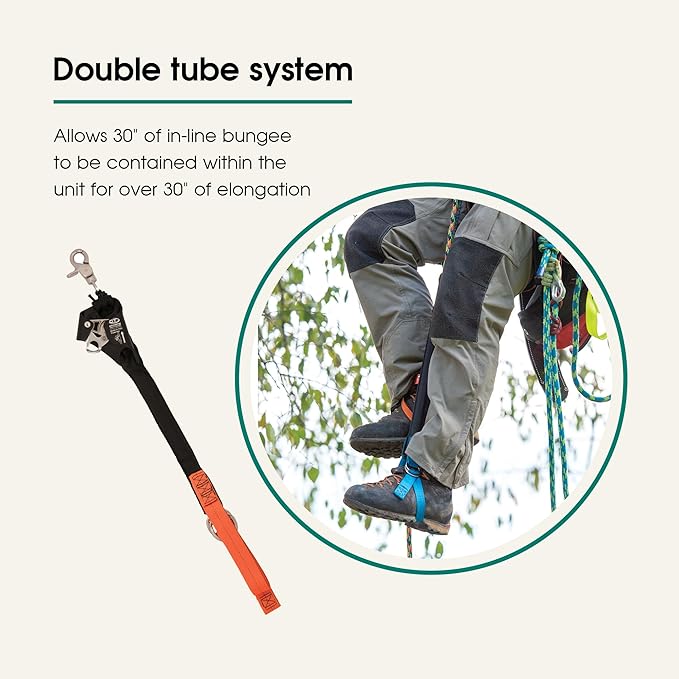 Weaver Arborist Nylon Foot Ascender Tree Climbing Sling, Short, HAAS Velox Rope Ascender System, Zero Setup, Durable Arborist Gear (Black/Orange)