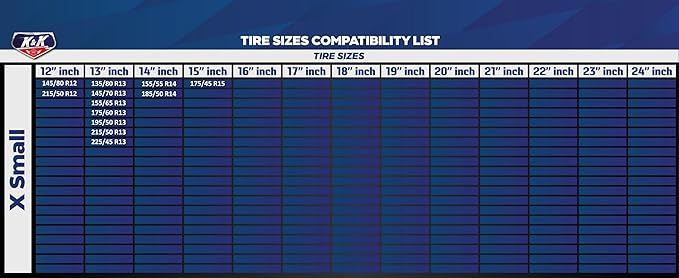 KNK Boutique Automotive Snow Socks for Tires - Eco Series for Efficient Grip Alternative for Tire Snow Chain - Snow Traction Device for Passenger Cars Trucks Winter Emergency Accessory (X-Small)