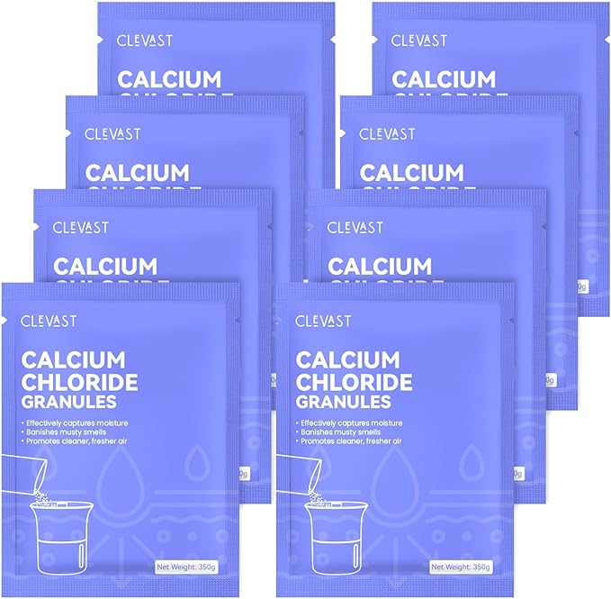 CLEVAST Refill Bag Suitable for All Brands, 8 Packs, 6.3 lb, Moisture Absorbers Refillable Beads, 12.5OZ/Pack, Unscented