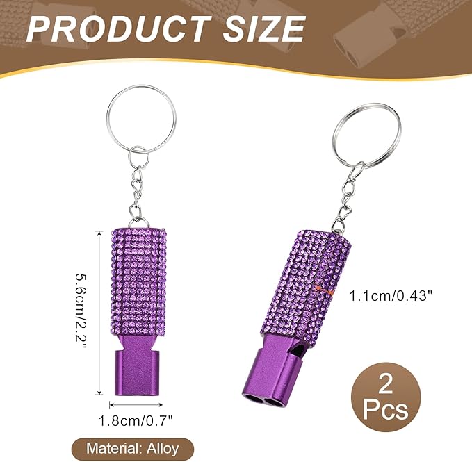 PATIKIL Emergency Whistle with Keychain, Bling Safety Survival Whistles Rescue Signaling Loud for Outdoor Camping Hiking Boating Hunting Fishing