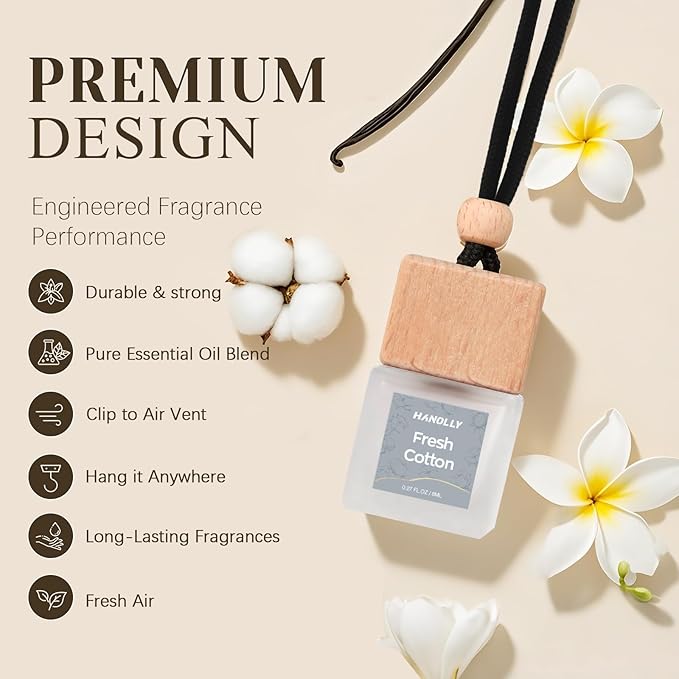 Car Air Freshener Hanging 2 Pack – Cotton Candy Air freshener for Car, Fall Car Air Freshener for Women and Men, Lasting up to 45 Days.0.27 FL OZ/8ML