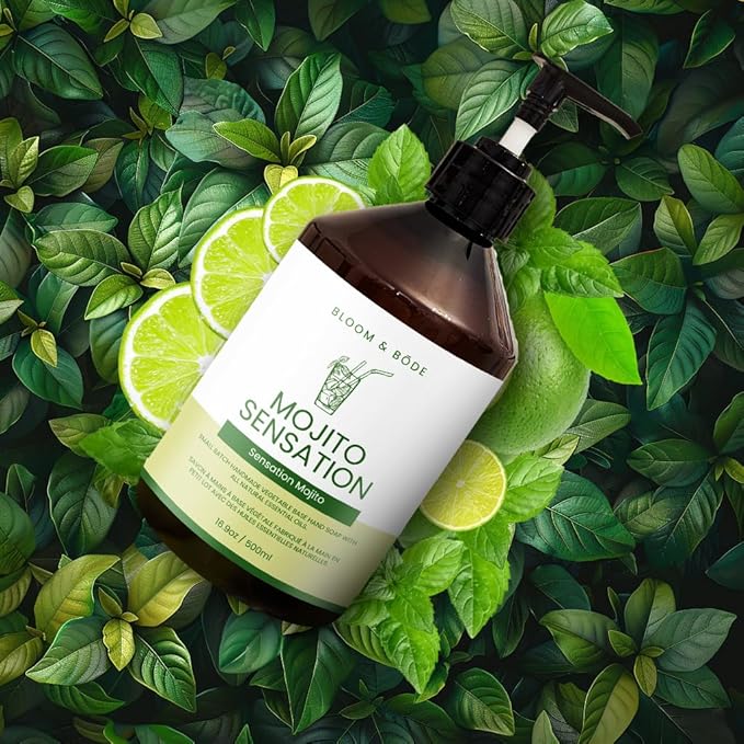 Luxury Liquid Hand Soap - Natural Scented Hand Wash - Gentle Hand Soap with Essential Oils & Aloe Vera - Moisturizing Handwash for Bathroom and Kitchen, Mojito Sensation Scent, 16.9oz