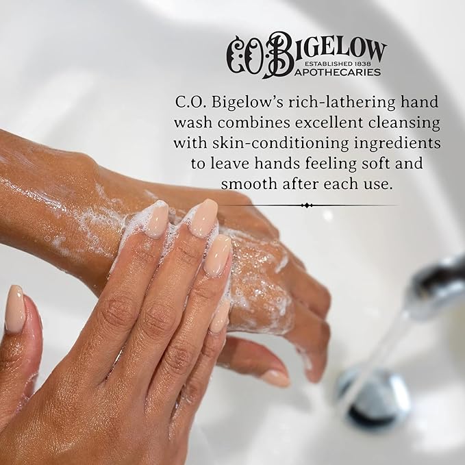 C.O. Bigelow Bergamot Hand Wash, Iconic Collection Liquid Hand Soap with Shea Butter, Glycerin, Aloe Vera, 10.5 Fl Oz