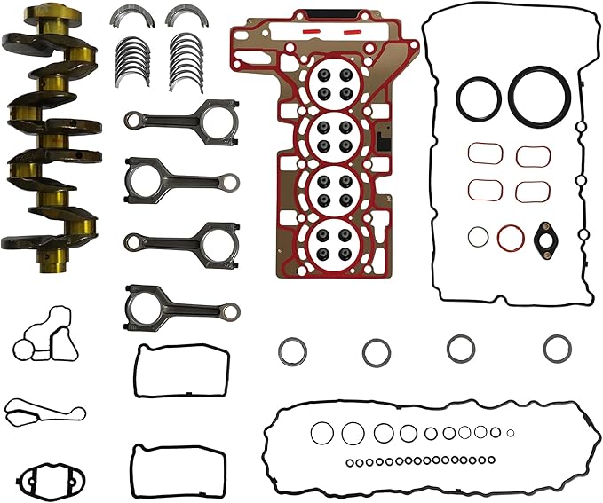Engine Overhaul Rebuild Kit Head Gasket Set & Crankshaft W/Connecting Rods Bearing Fit For BMW N20B20A 2.0T 2011-2017 11247624616 11128676519 11217640165