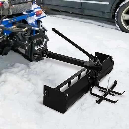 Tractor Sleeve Hitch Tow Behind Box Scraper with Screws and Pins, Scraper Steel Powder Black Coated, Fit for ATV UTV, for Gravel, Snow, Landscaping and Other Uses,38"