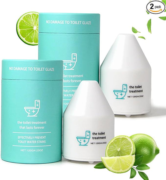 Automated Toilet Bowl Cleaner, Pro 10 Years Toilet Bowl Cleaners, Automatic Long-Lasting Cleane Fresh Scent, Water Treatment Gel Kit, No Scrubbing Required, Easy to Use (2pces)