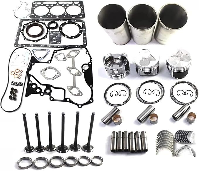 D902 Engine Overhaul Rebuild Kit with Valve Kit for Kubota D902 Engine Excavator KX41-3 Tractor BX24 BX25 BX2230D BX2350D BX2360 RTV900 Engine Rebuild/Repair Aftermarket Parts