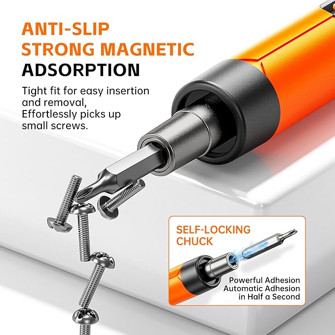 Mini Electric Screwdriver Set 120-IN-1: UnaMela Small Electric Screwdriver Cordless - 120 Precision Bits, LED Light, Magnetic Power Screwdriver Repair Tool Kit for PC RC Electronics