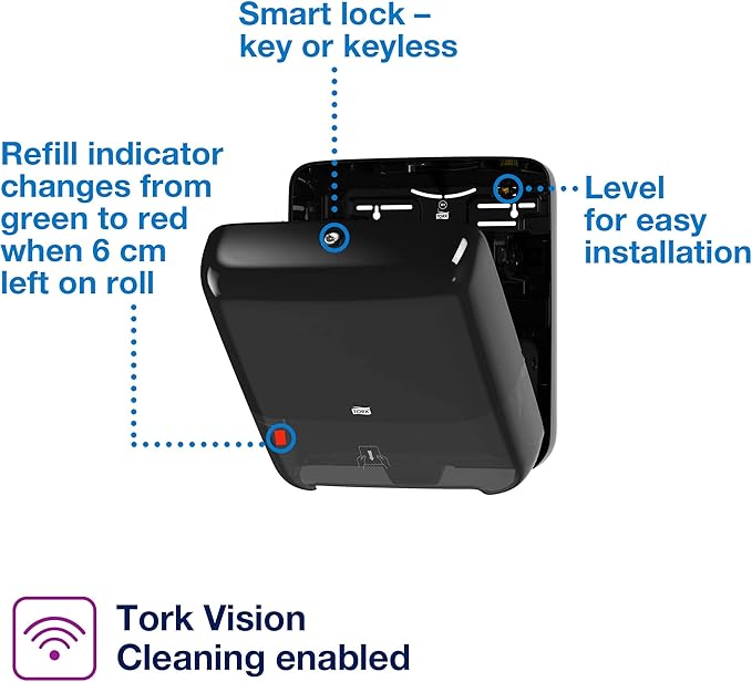 Tork Matic Paper Hand Towel Roll Natural H1 (6 Rolls) and Tork Matic Paper Towel Dispenser Elevation Design - Paper Hand Towel Dispenser H1