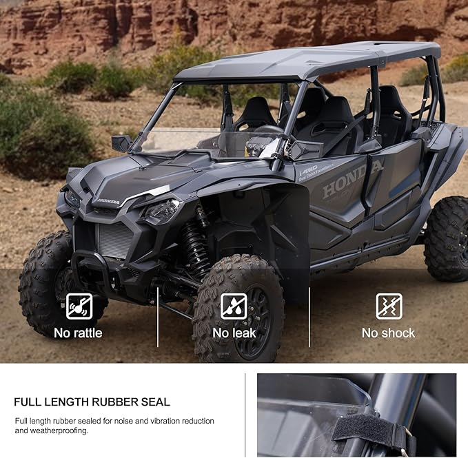 KIWI MASTER Hard Coat Poly Half Windshield for 2019-2024 Honda Talon 1000R 1000X 1000X4 1000R4 Accessories Heavy Duty Polycarbonate Scratch Resistant